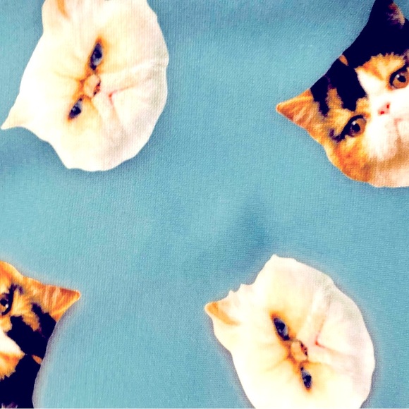 Eric and Lani Cat Print Mini Dress Size Large - Picture 3 of 9